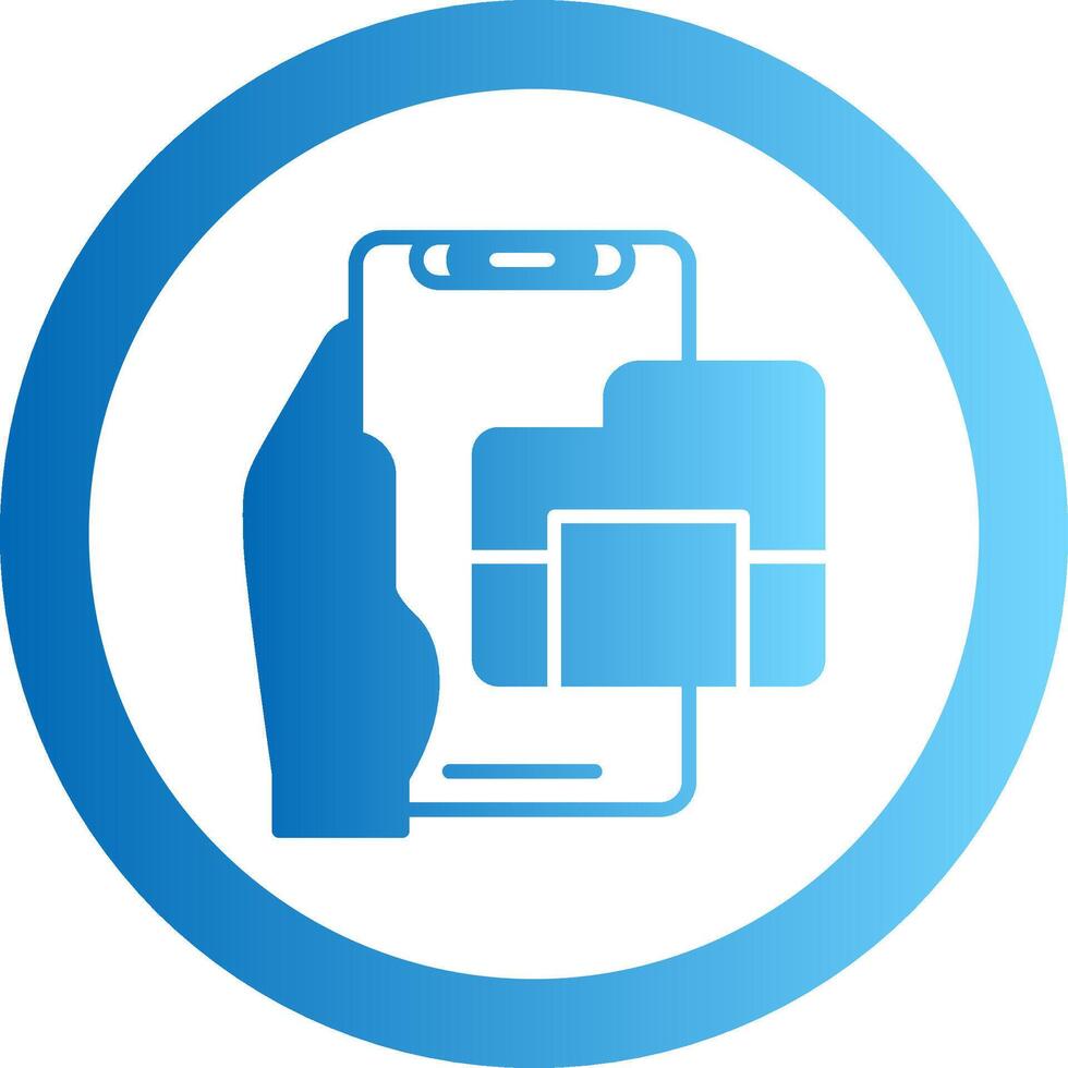 Folder Gradient Circle Icon vector