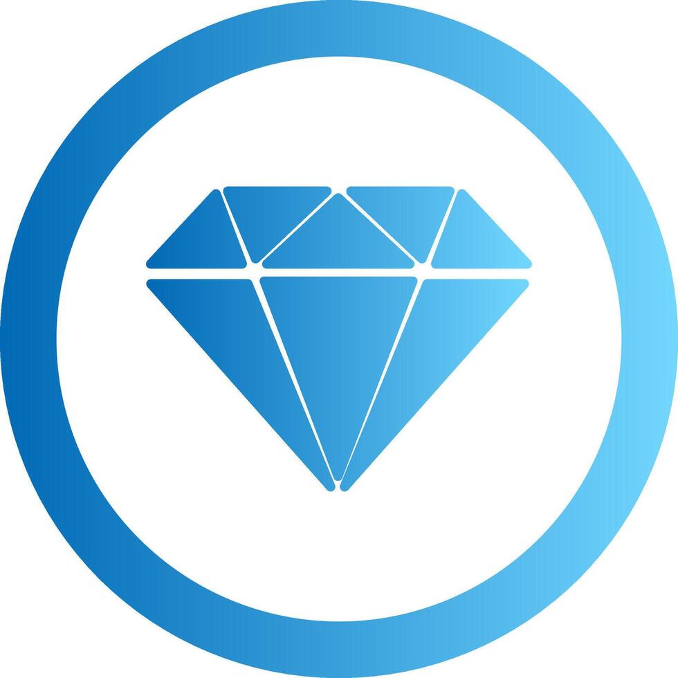 Diamond Gradient Circle Icon vector