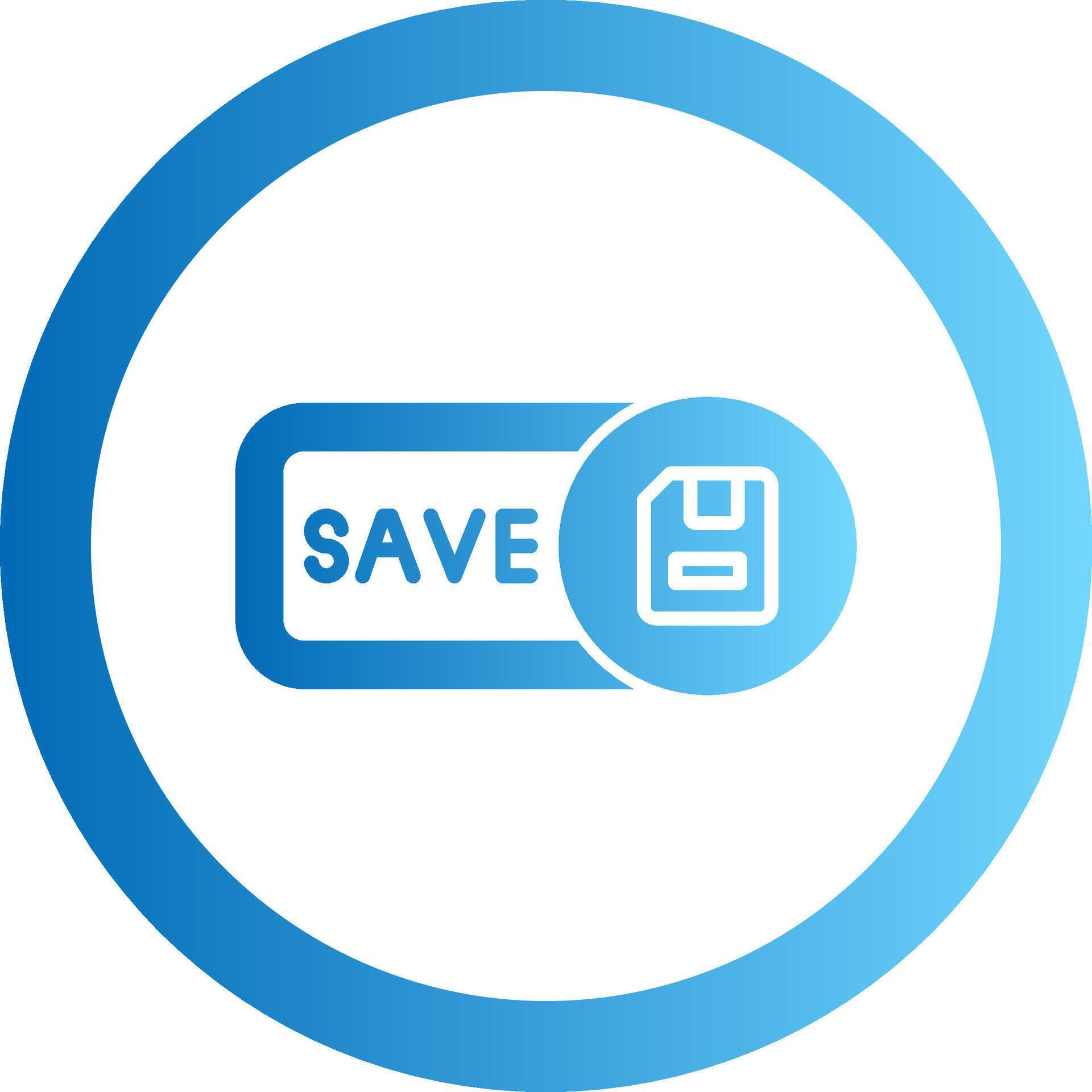 Save Gradient Circle Icon 47498751 Vector Art at Vecteezy