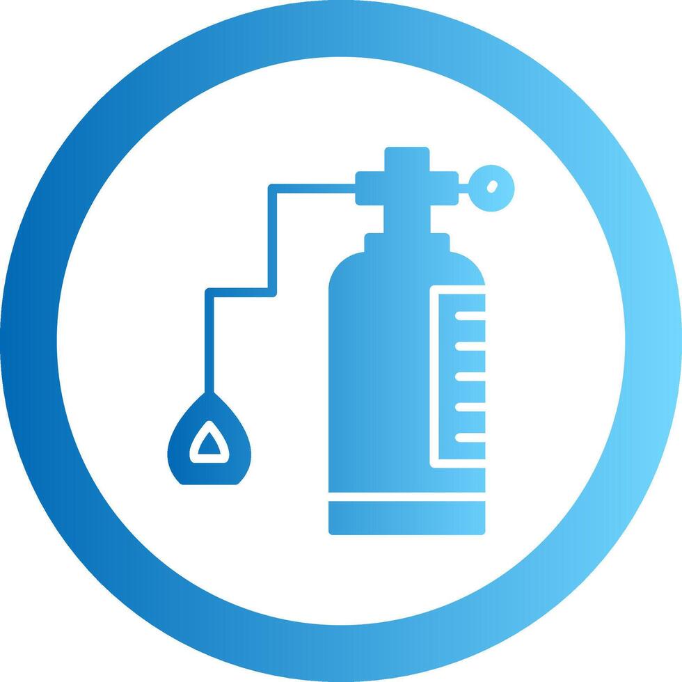 Oxygen Tank Gradient Circle Icon vector