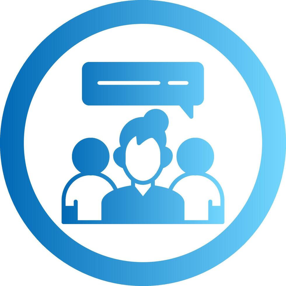 Mentor Gradient Circle Icon vector