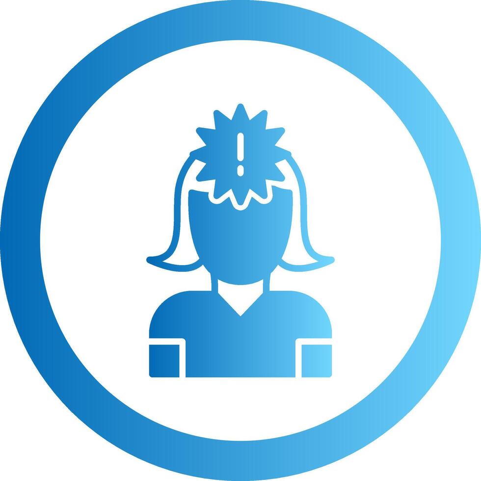 Panic Gradient Circle Icon vector