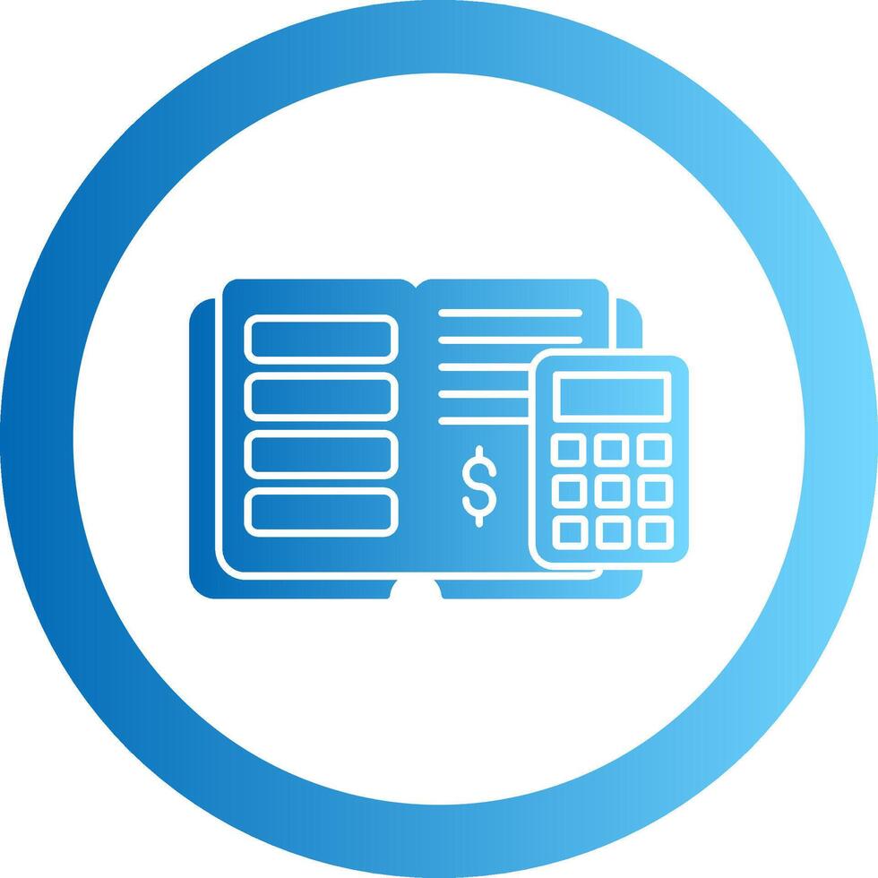 Bookkeeping Gradient Circle Icon vector