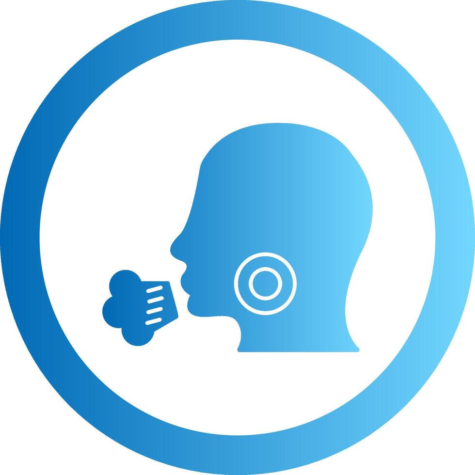 Cough Gradient Circle Icon vector