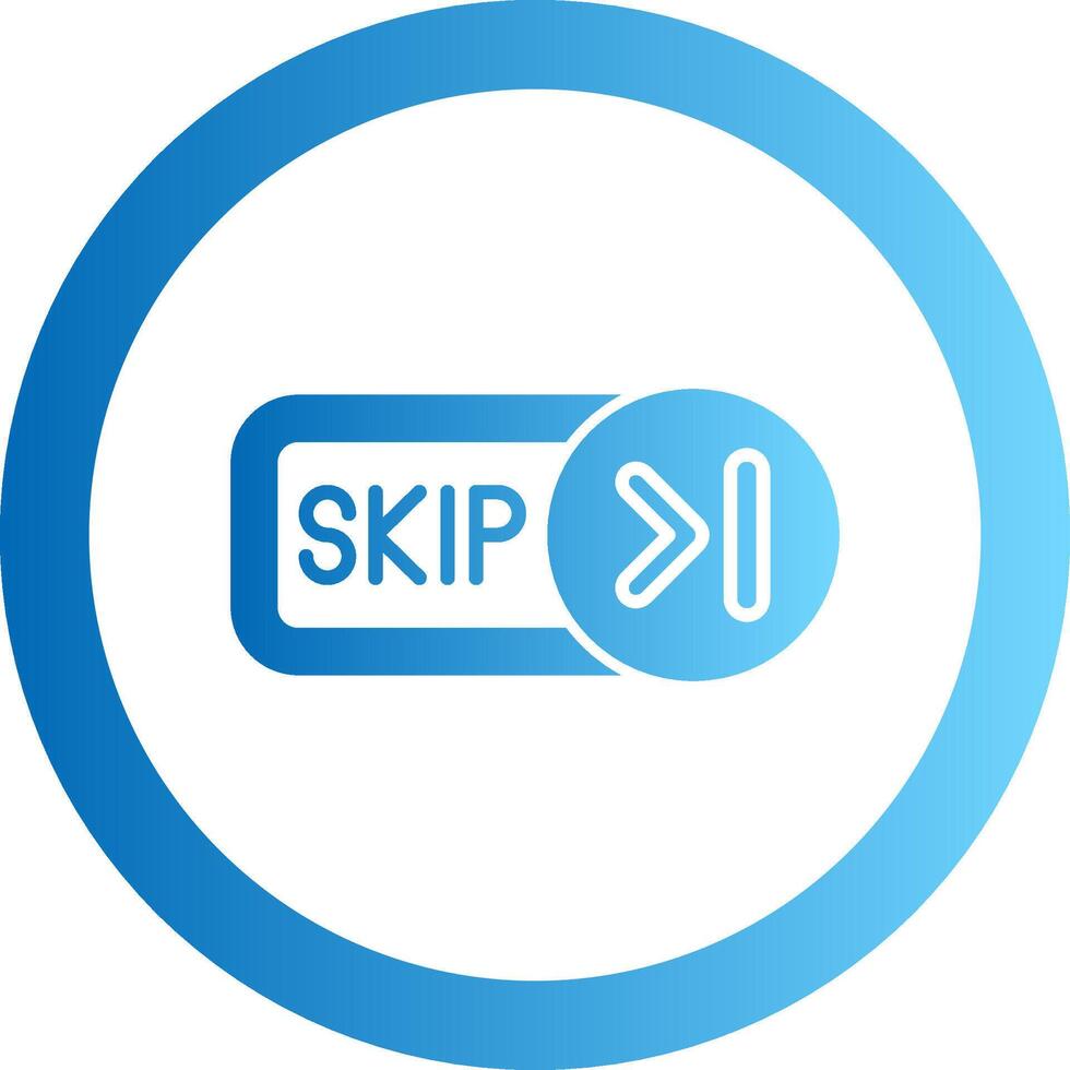 Skip Gradient Circle Icon vector