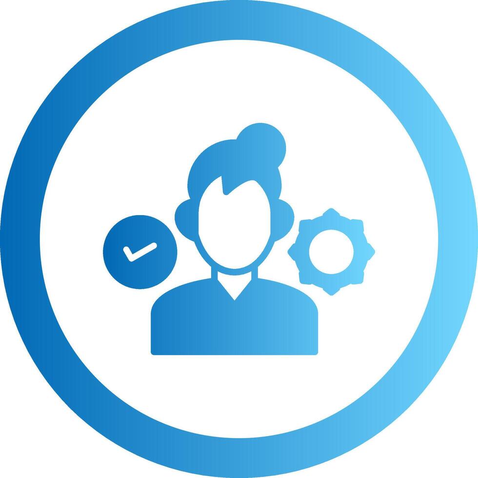 Coach Skills Gradient Circle Icon vector