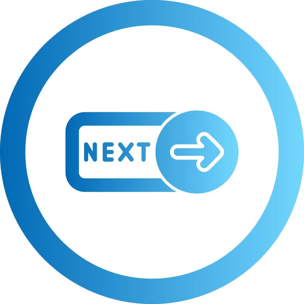 Next Gradient Circle Icon vector