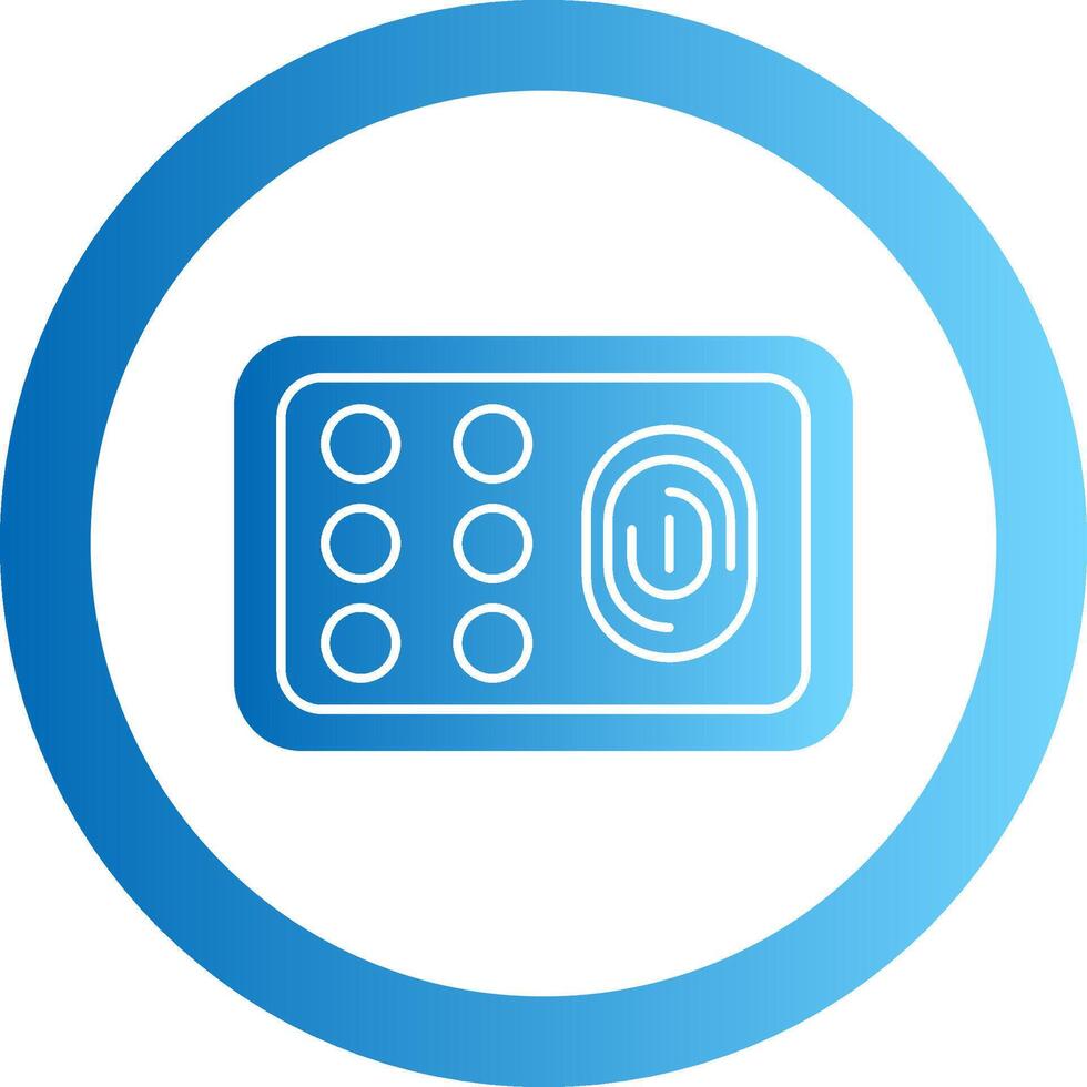 Password Gradient Circle Icon vector