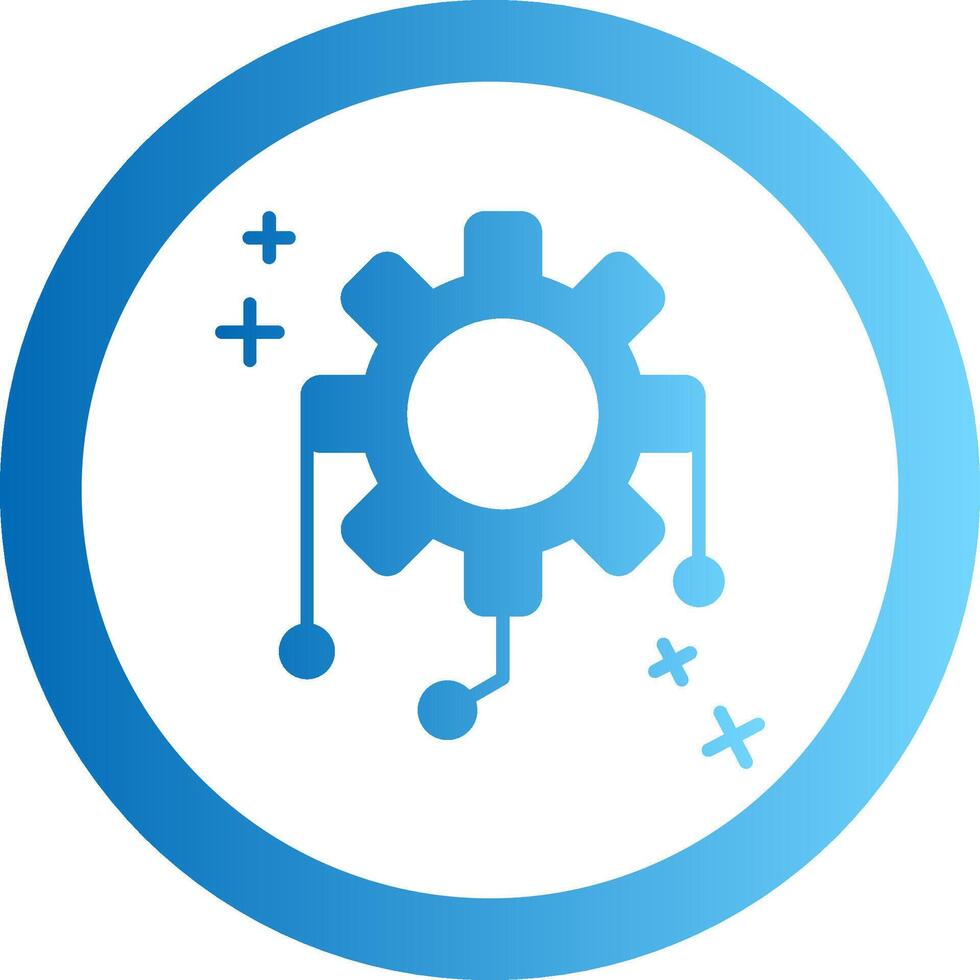 Integration Gradient Circle Icon vector