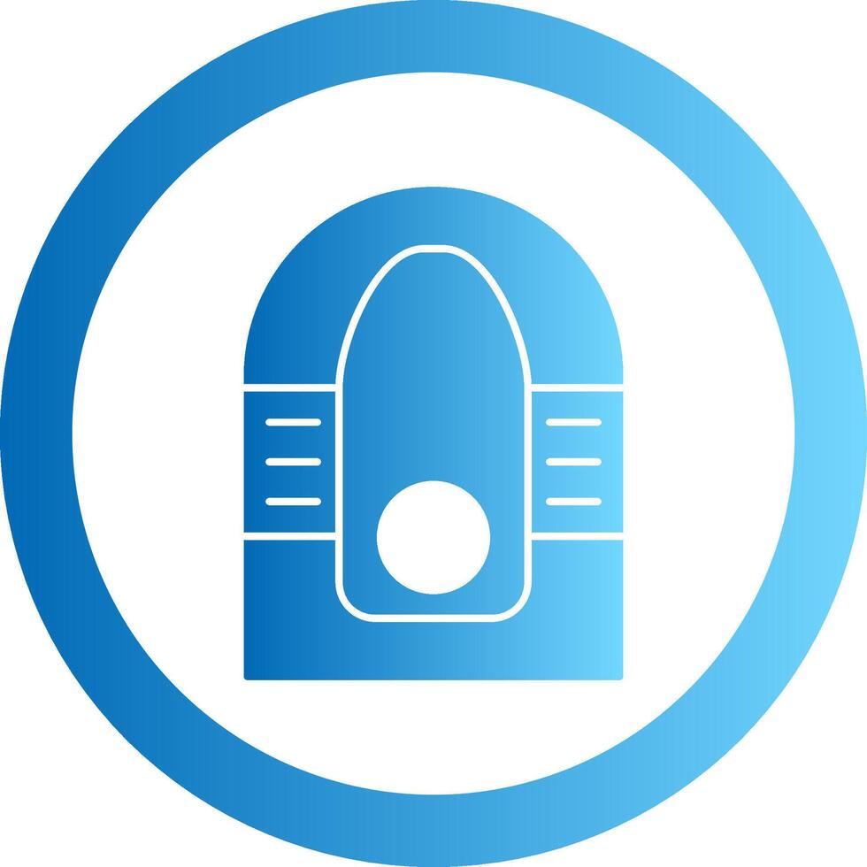 Portable Toilet Gradient Circle Icon vector