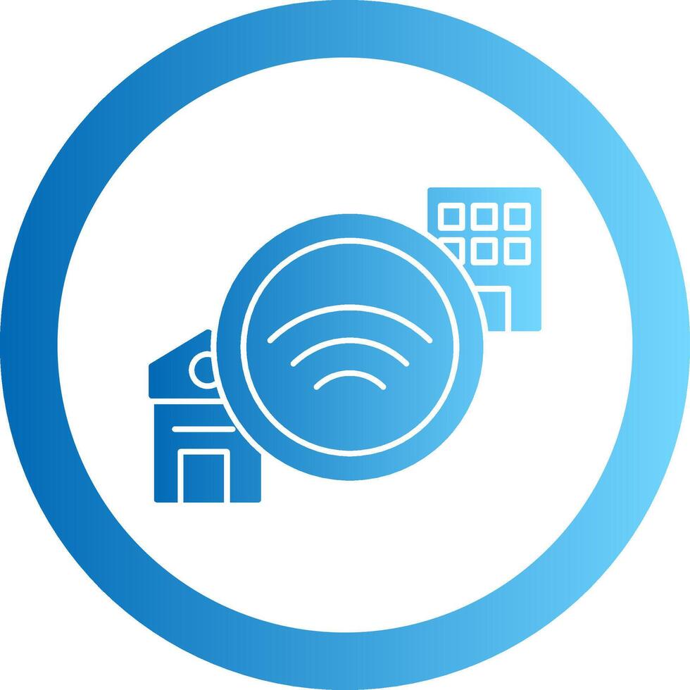 Hybrid Work Gradient Circle Icon vector