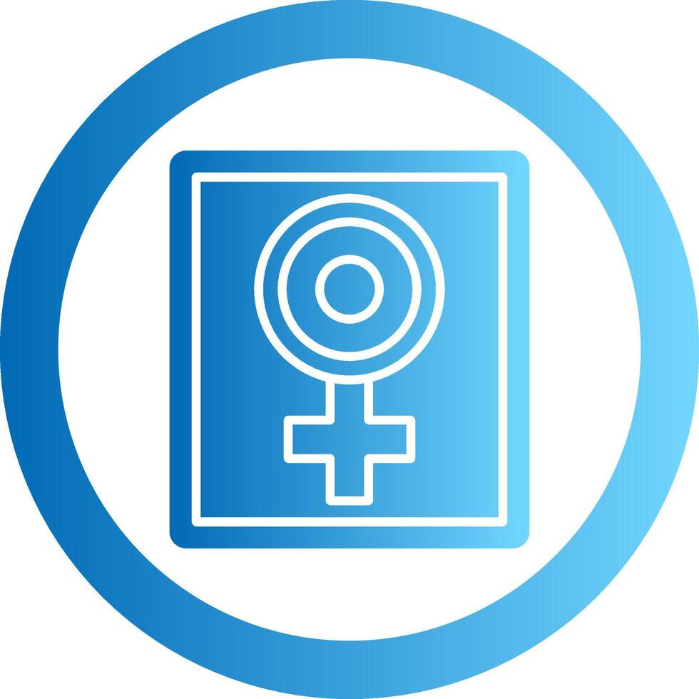 Girl Power Gradient Circle Icon vector