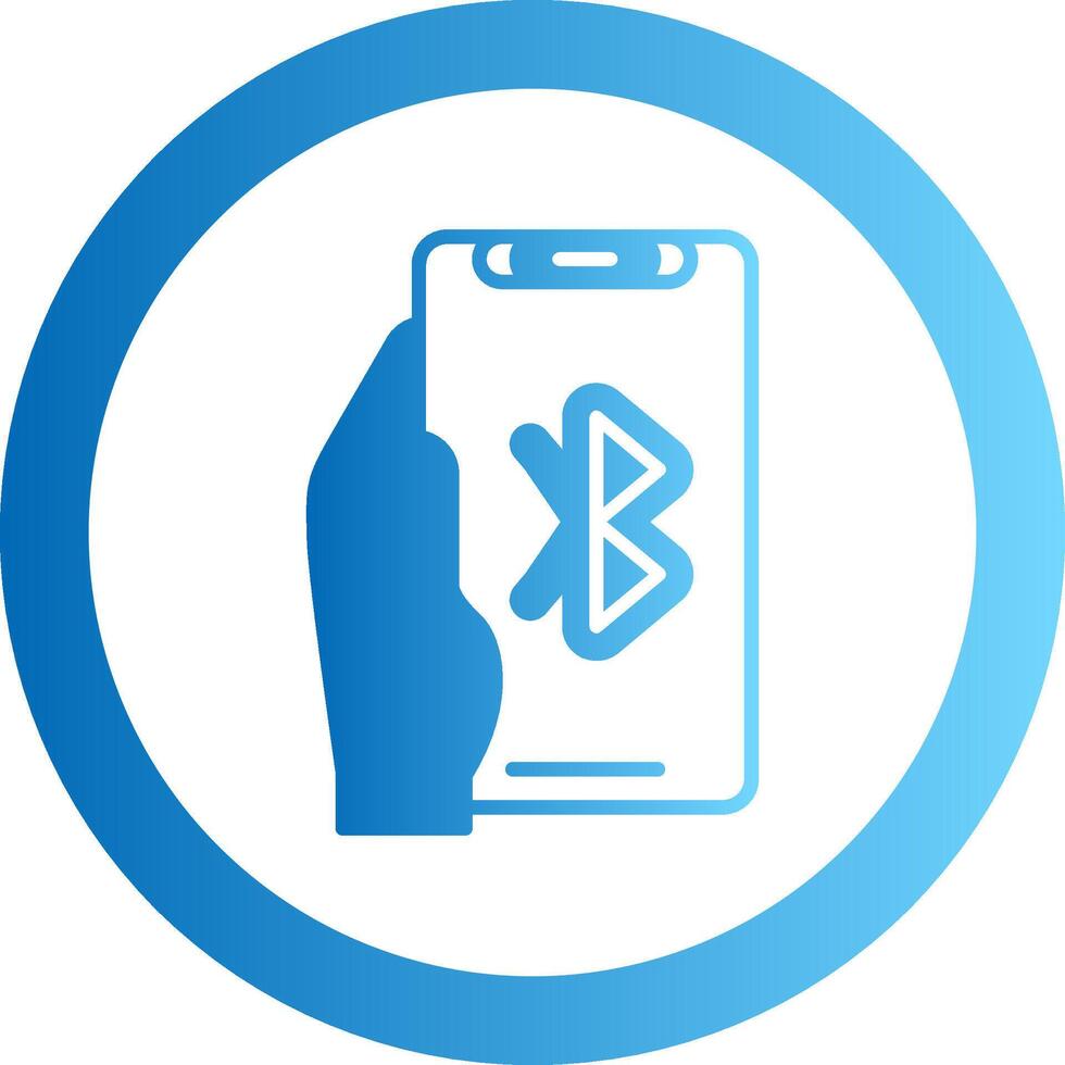 Bluetooth Gradient Circle Icon vector