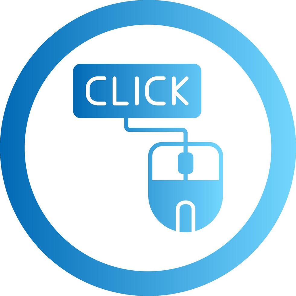 Click Gradient Circle Icon vector