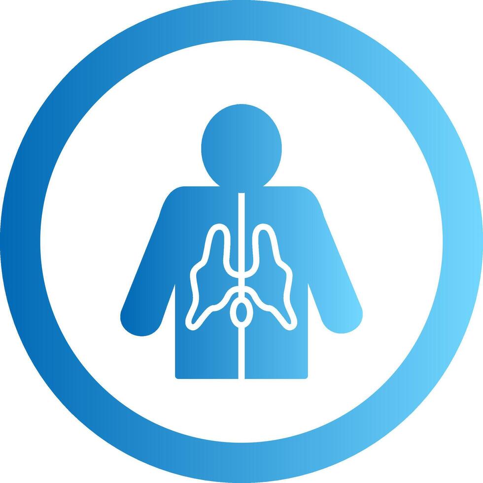 Spinal Cord Gradient Circle Icon vector