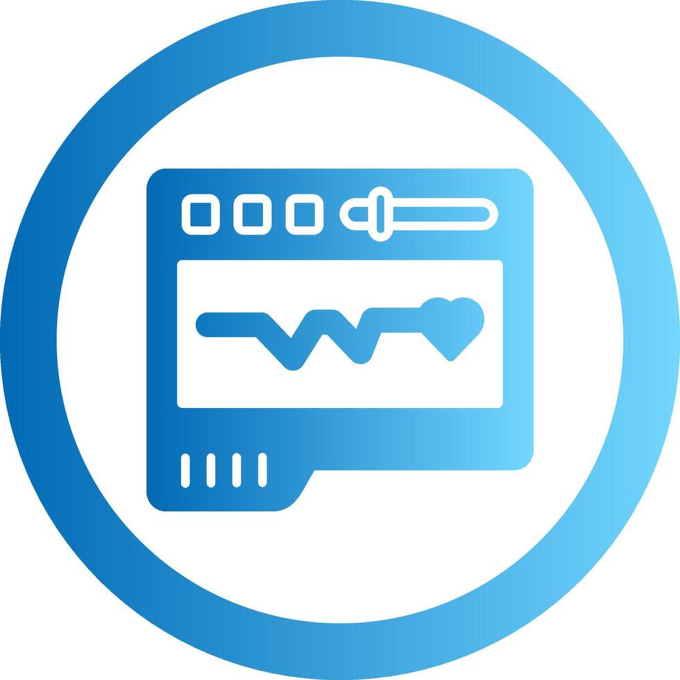 Pacemaker Gradient Circle Icon vector
