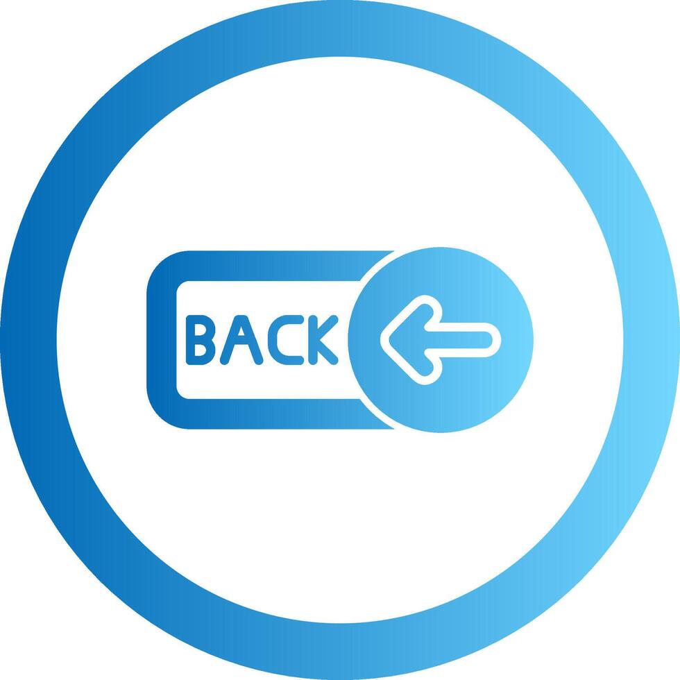 Back Gradient Circle Icon vector