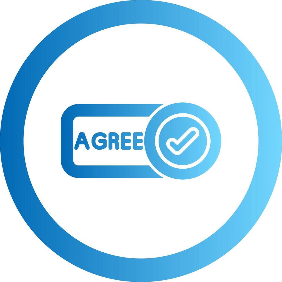 Agree Gradient Circle Icon vector
