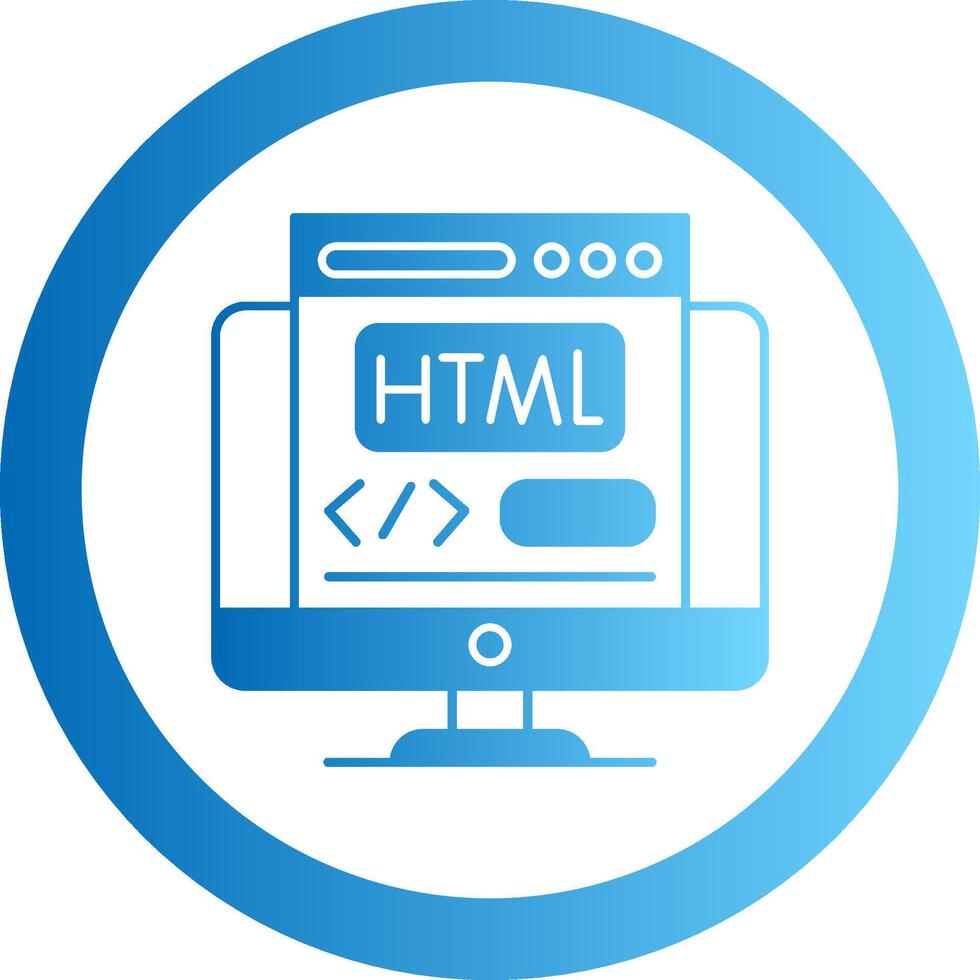 Html Gradient Circle Icon vector