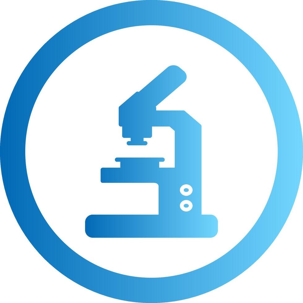 Microscope Gradient Circle Icon vector