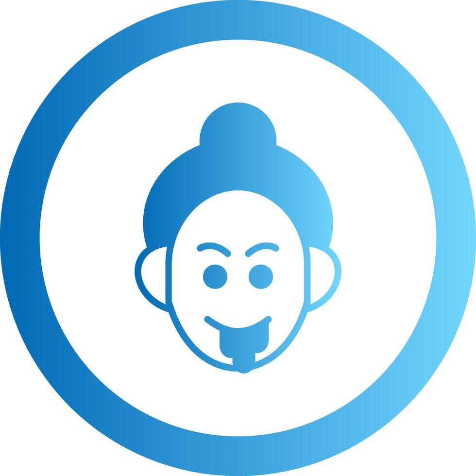 Drooling Gradient Circle Icon vector