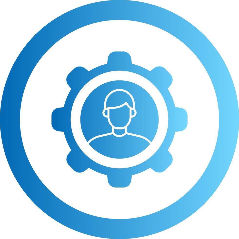 Customer Relationship Gradient Circle Icon vector