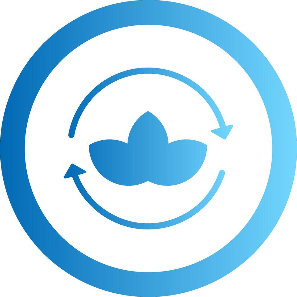 Zero Waste Gradient Circle Icon vector