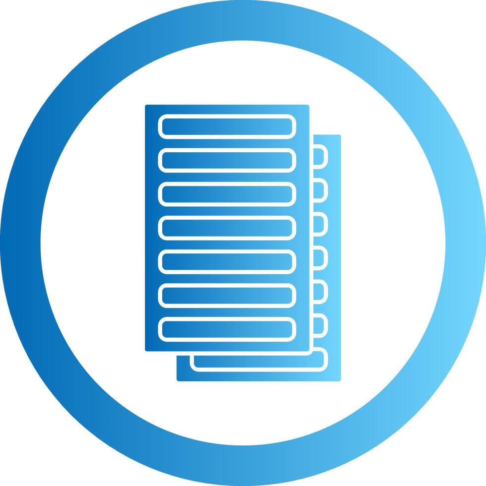 Daily Ledger Gradient Circle Icon vector