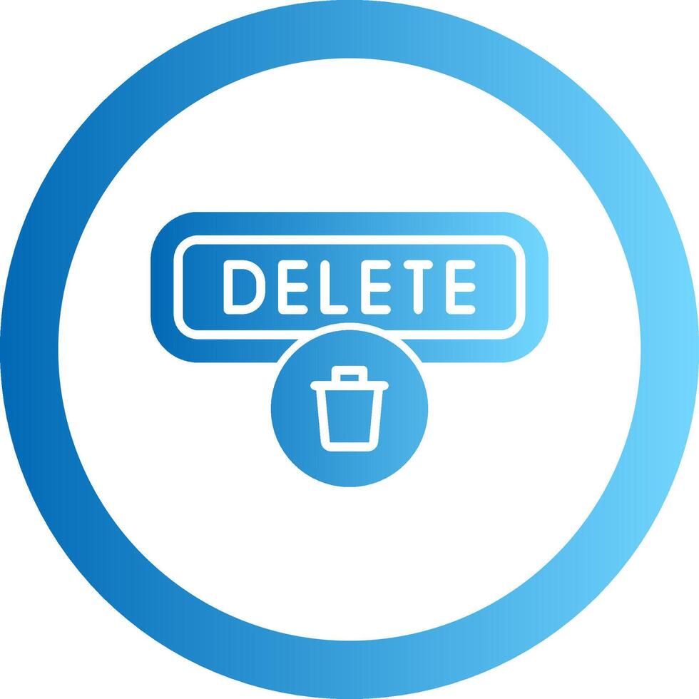 Delete Gradient Circle Icon vector