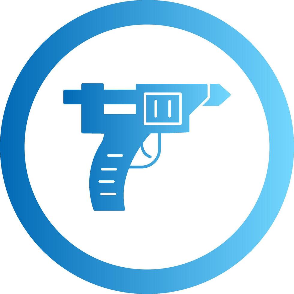 Glue Gun Gradient Circle Icon vector