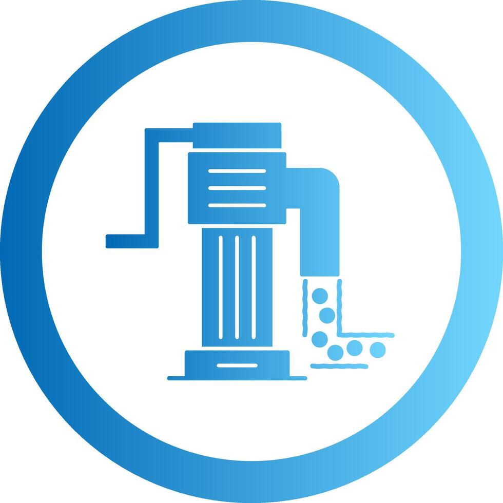 Water Wasting Gradient Circle Icon vector