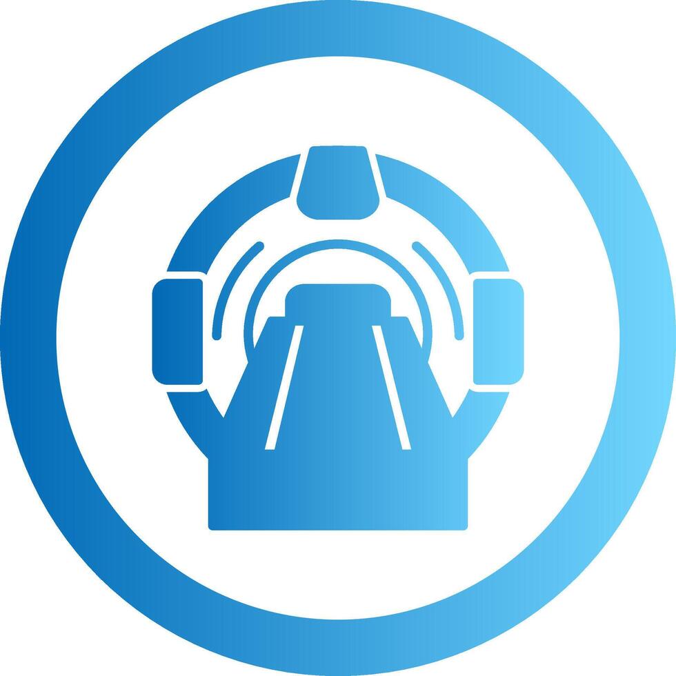 Mri Gradient Circle Icon vector