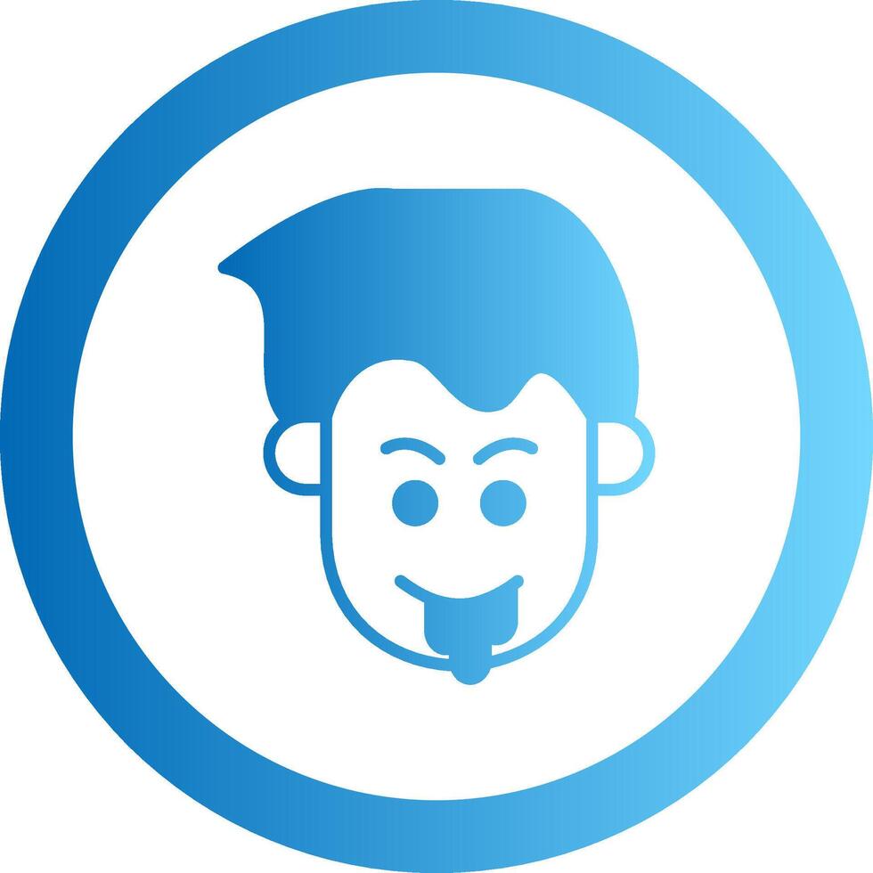 Drooling Gradient Circle Icon vector
