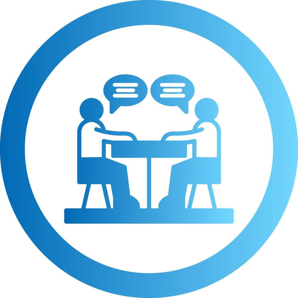 Discussion Gradient Circle Icon vector