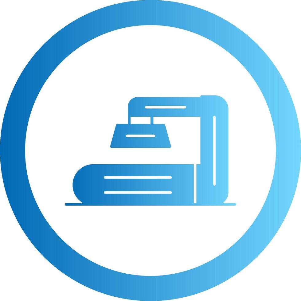 X Ray Scanner Gradient Circle Icon vector