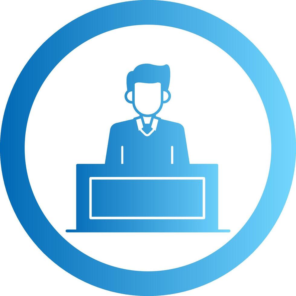 Tutor Gradient Circle Icon vector