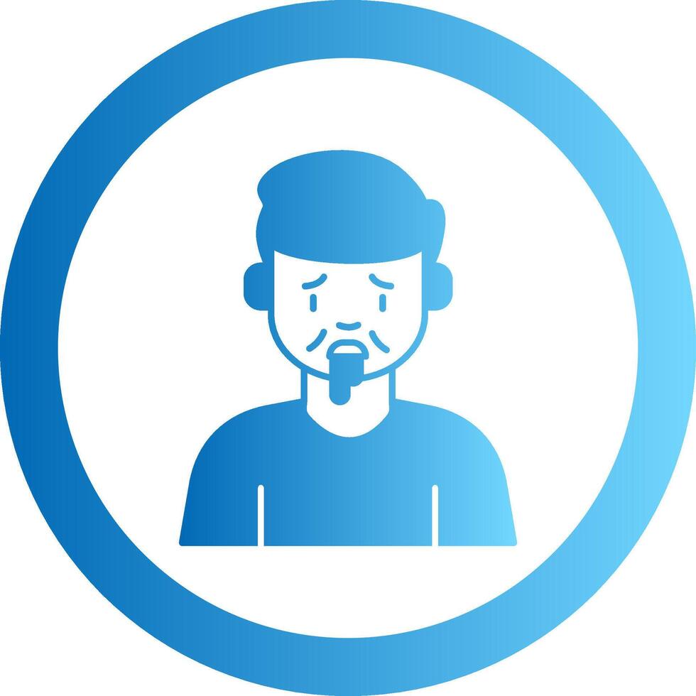 Drooling Gradient Circle Icon vector