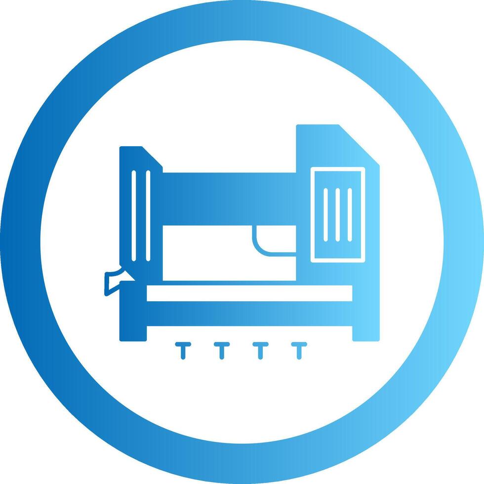 Nail Gun Gradient Circle Icon vector
