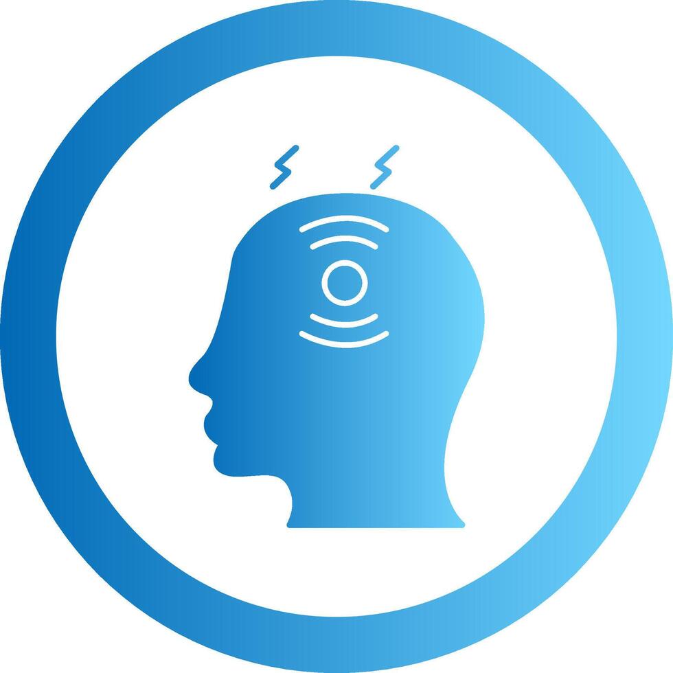 Headache Gradient Circle Icon vector