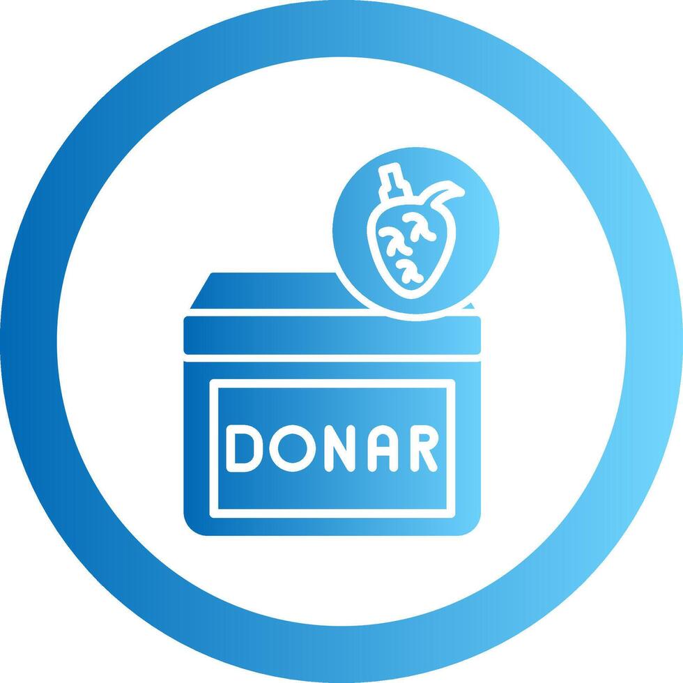 Heart Donar Gradient Circle Icon vector