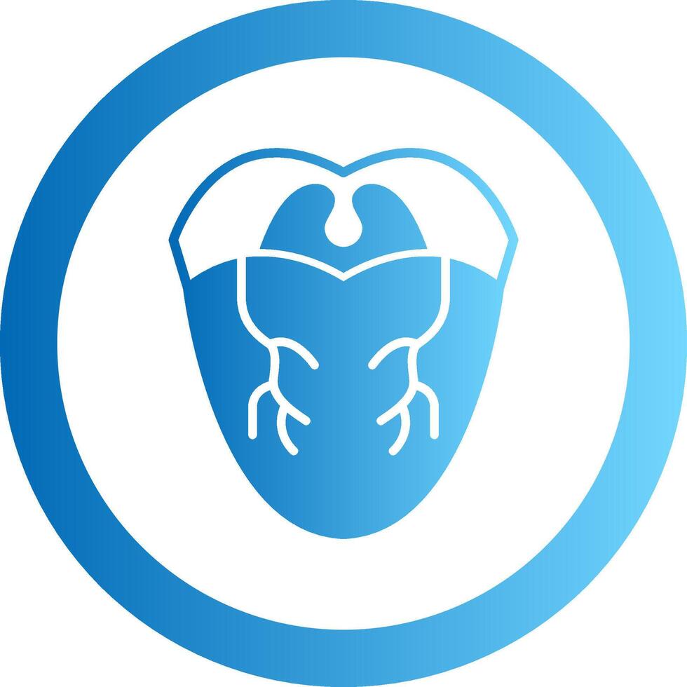 Tongue Gradient Circle Icon vector