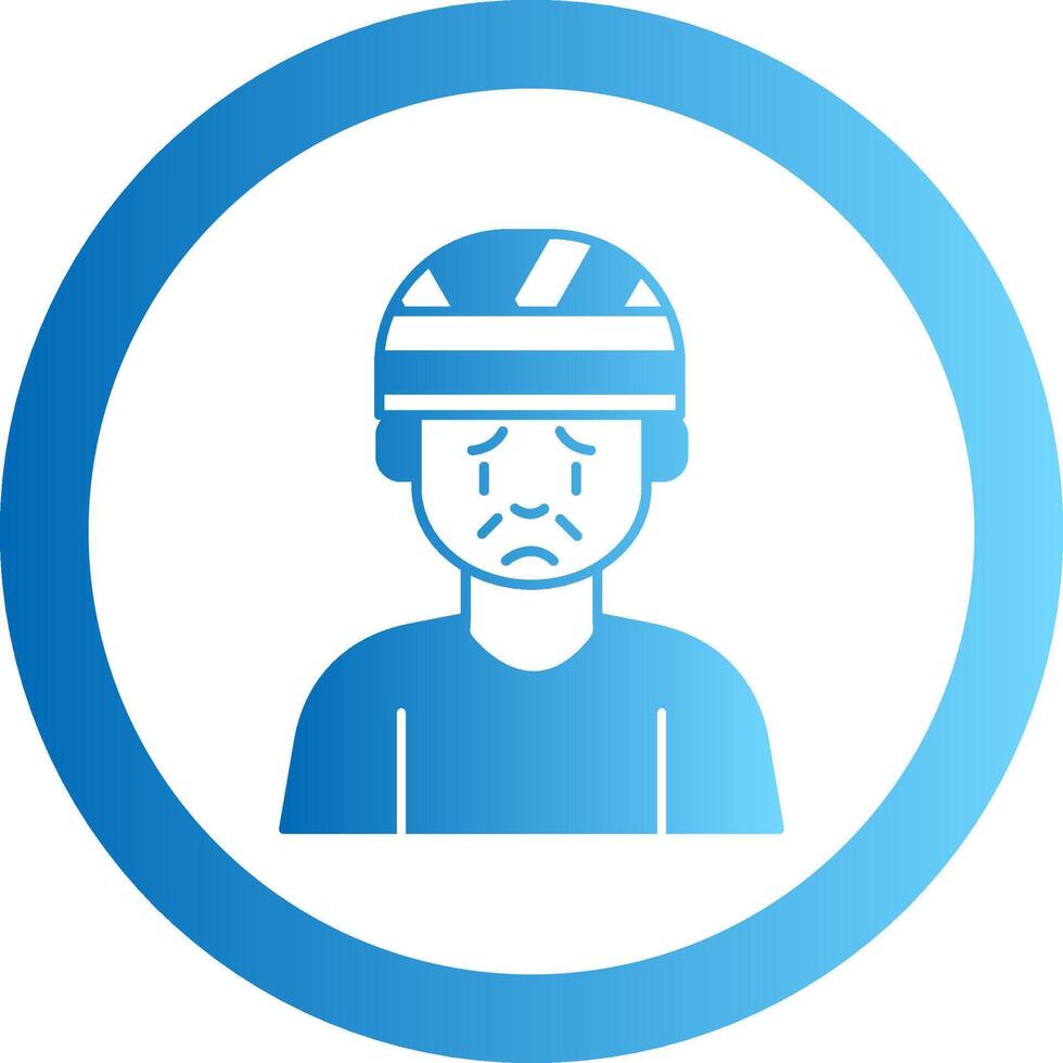 Head Injury Gradient Circle Icon vector
