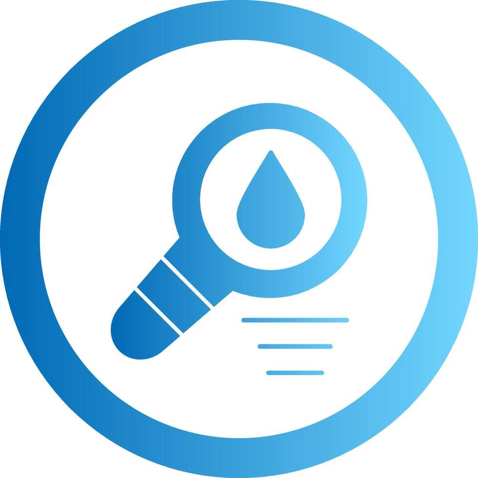 Water Search Gradient Circle Icon vector