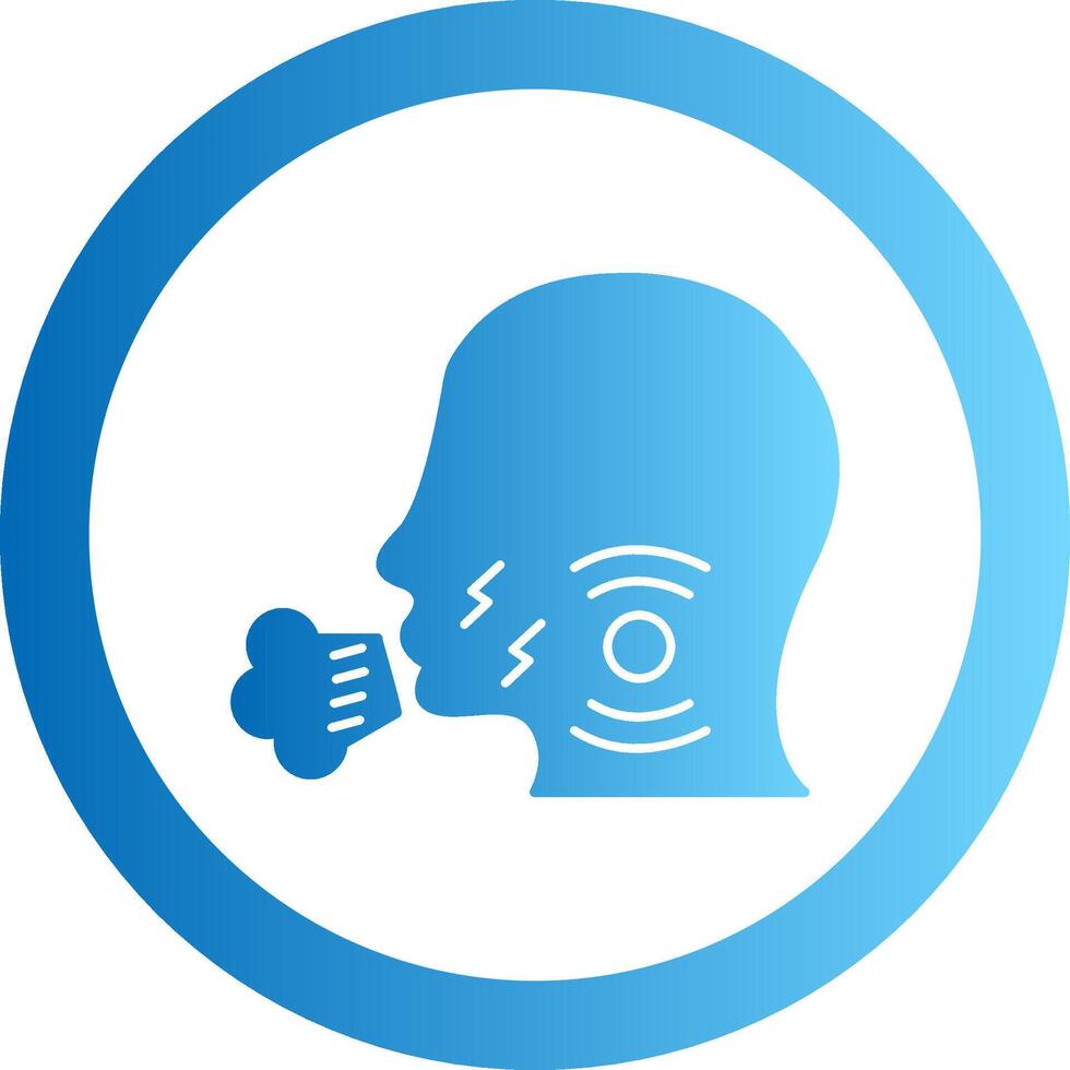 Cough Gradient Circle Icon vector