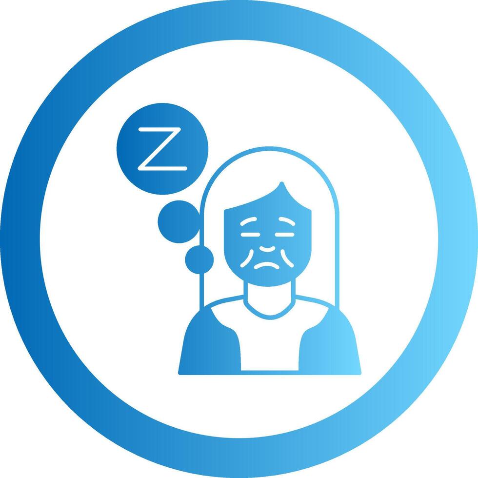 Insomnia Gradient Circle Icon vector