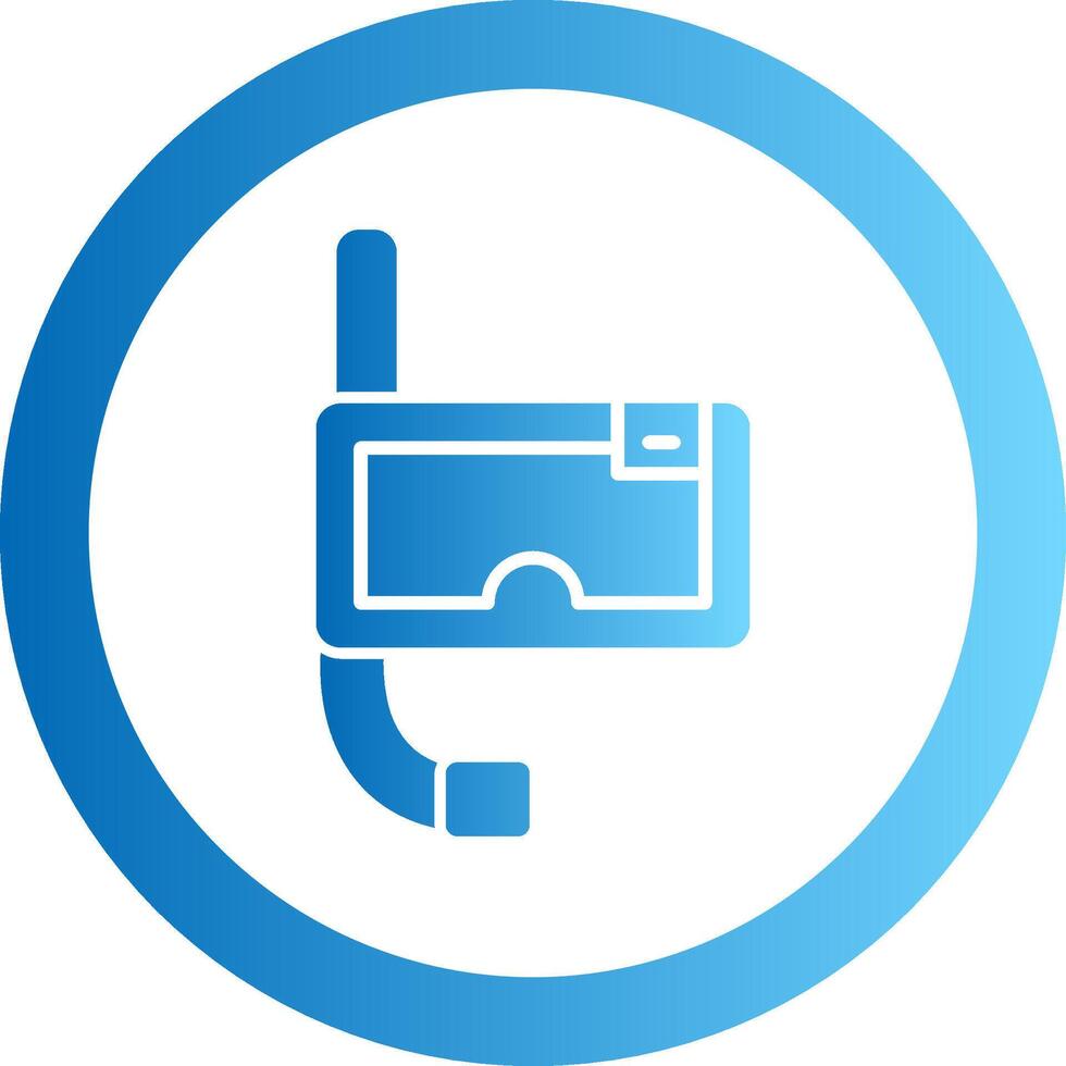 Diving Gradient Circle Icon vector