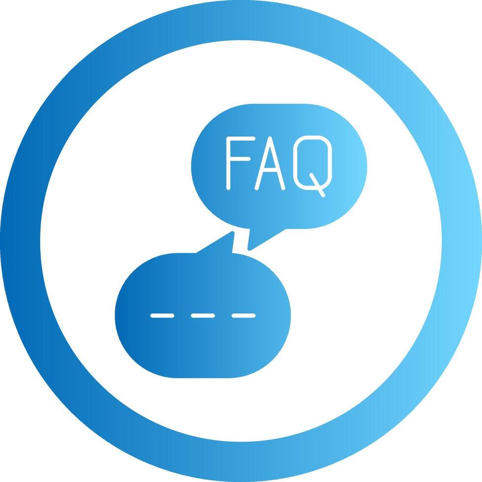 Faq Gradient Circle Icon vector