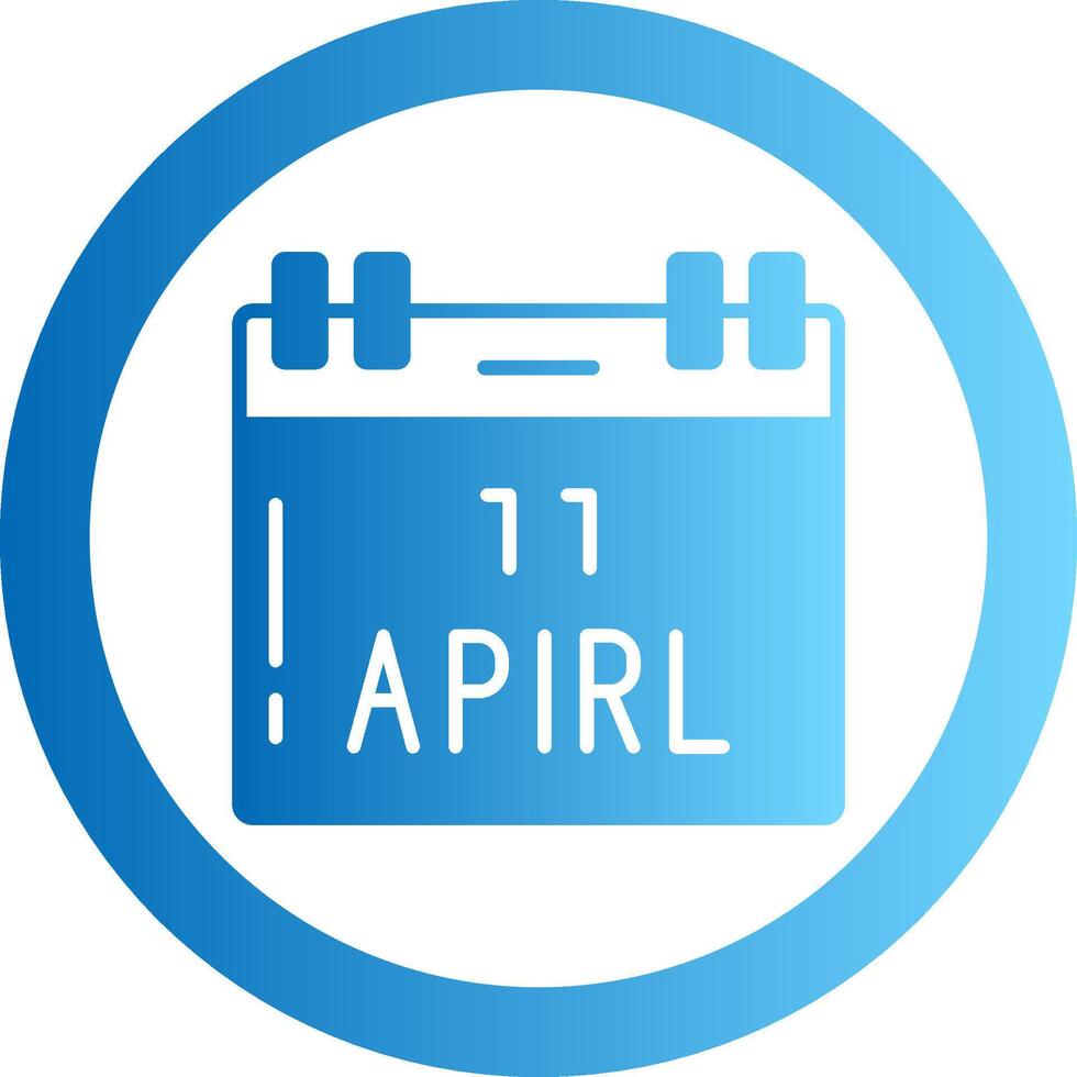 Parkinson Day Gradient Circle Icon vector
