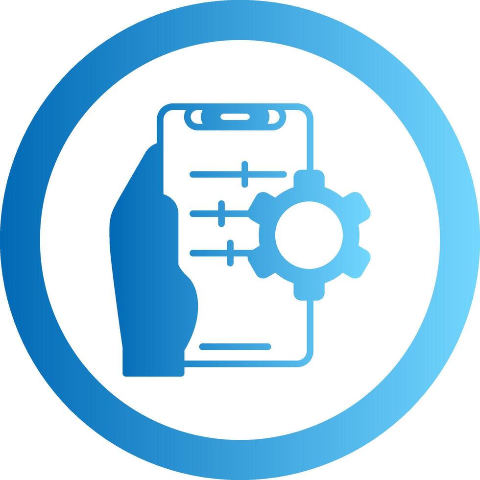 Setting Gradient Circle Icon vector