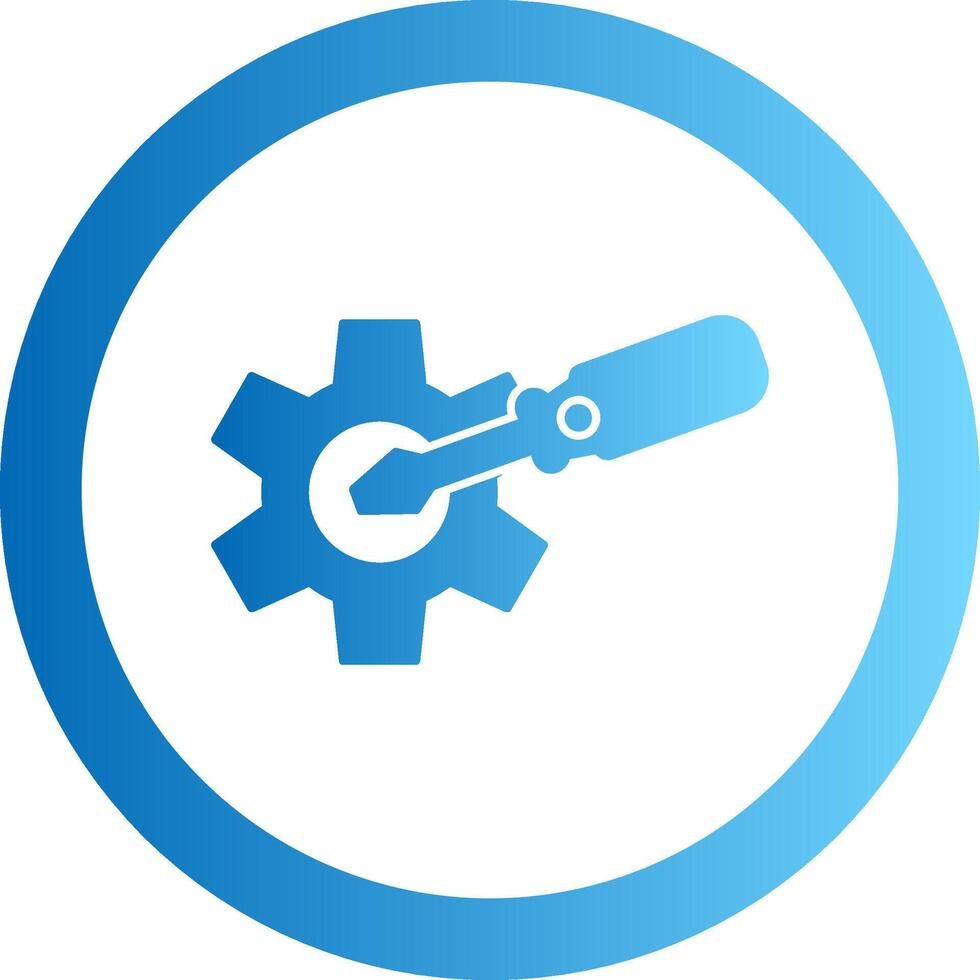 Repair Gradient Circle Icon vector